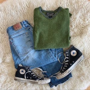 📦50% OFF 🌵BOGO Vintage A&F Green Varsity Sweater